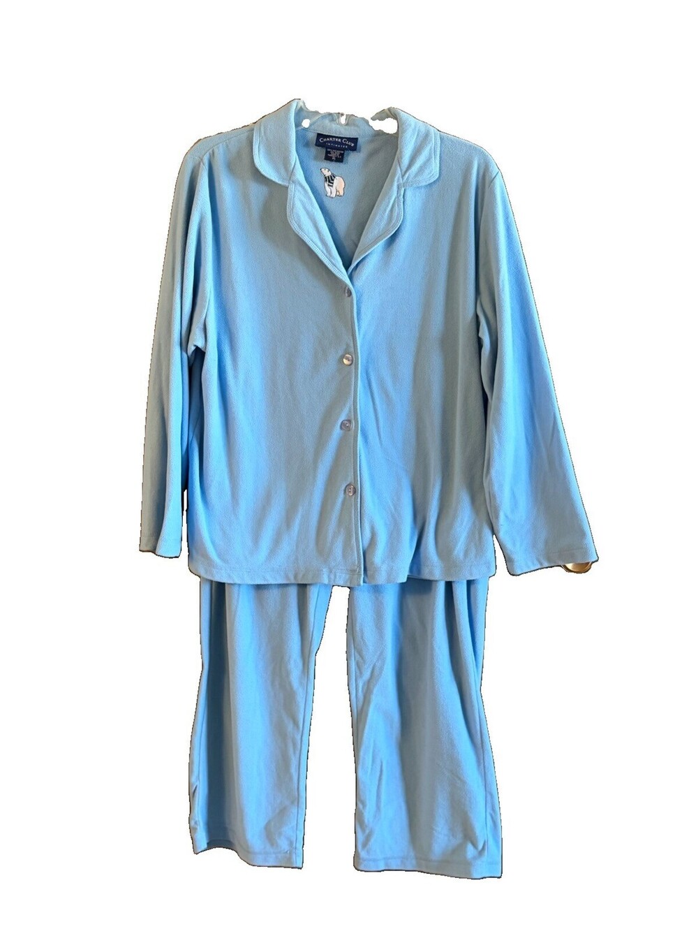 Charter Club Intimates XL Pajama Set Polyester Fleece LS/LP Polar Bear